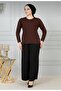 Women's Mother Comfortable Cut Loose Thin Corded Button Detailed Combed Cotton Blouse - 3
