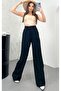 Neva Women's Velcro Closure Black Palazzo Trousers - 4