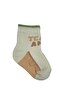 Organic Cotton Sporty Patterned Khaki Blue Newborn Baby and Kids Socks - 6