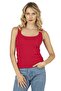 Colorful Pool Neck Ribbed Knitted Body-Hugging Slim Fit Women's Undershirt