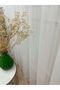Modern Striped 1/2.5 Normal Pleat - Ecru - Cream Color Tulle Curtain - 2