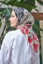 Ipekhan Sıla وشاح قطني منقوش باللون الأحمر - 2