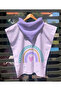 60x60 Cm Printed Children's Poncho Beach Towel/Bathrobe - 2