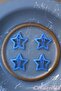 4-Piece Glittery Sea Blue Star Snap Buckle Set - Starry Snap Buckle - Y2K Star Snap Buckle - 2