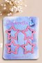 Set of 4 Glittery Pink Star Snap Buckle - Star Snap Buckle - Y2K Star Star Snap Buckle