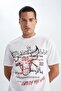 Fit Nba Chicago Bulls Boxy Fit Short Sleeve 100% Cotton T-Shirt Y2674Az22Hs - 7