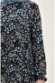 Floral Viscose Dress with Gathered Hem - 4