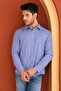 Sax Plaid Checkered Striped Regular Men's Shirt
