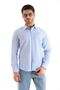 Blue Checkered Striped Regular Men's Shirt - 5