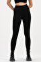 Black High Waist, Slimming, Firming Rib Detailed Interlock Tights - 4