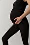 High Waist Stretchy Maternity Tights - Black @gela - 2