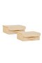 2 Pieces Beige Covered Cabinet Drawer Jewelry Laundry Folding Storage Box Organizer 30X23X11 - 6