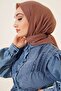 وشاح كراش من الخيزران الفاخر باللون البني الناعم - 3