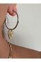 Stainless Steel Heart Key Hoop Earrings - 4