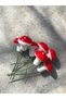 25 Pieces Red Mushroom with Sticks Medium Size Terrarium Ornament - 2