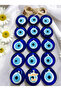 Glass Evil Eye Beads 15 Pieces 5,5cm Glass Evil Eye Beads Wall Ornament Garden Tree Ornament Evil Eye Evil Eye