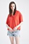 Relaxed Fit Pajama Shirt - Short Sleeve, Pajama Collar, W6864az22sm - 4