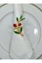 6-piece elegant red & green enamel gold napkin ring - 2