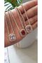 Waterway Necklace with Baguette Stones 316L Steel Vip Stainless Steel Anti-Allergic Non-Toxic Series Fmaccesori̇es - 6