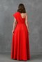Women's Belted One-Shoulder Dalgıç Kumai New Season Maxi Dress 582754 - 3