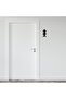 Black Wooden Women Men Emergency Toilet Direction Sign Wc Bay Warning - 6