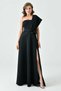 New Season Flexible Diving Fabric Slit Detailed Maxi Women's Evening Dress Graduation Dress 582754