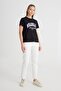 Regular Fit Regular Cut Crew Neck 100% Cotton Black T-Shirt - 3