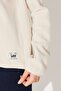 Regular Fit Regular Cut Hooded Zippered Women's Ecru Sherpa Cardigan Jacket - 6