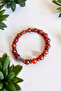Agate Bracelet, Red Agate Bracelet, Faceted Cut, 10mm Large Size Agate Bracelet - 5
