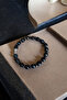 Large Agate Bracelet, Faceted Cut Agate Stone Bracelet, 10mm - 8