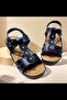 Women's Daily Velcro Adjustable Stone Detailed Sandal - 2