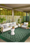 Traditional Green Patterned Woven Base Carpet and Washable Carpet Miravip10373 - 3