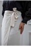 Women's Bow-Tie Linen Blend Long Skirt