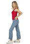 Colorful Pool Neck Ribbed Knitted Body-Hugging Slim Fit Women's Undershirt - 3