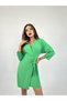Double Breasted Neckline Double Fabric Short Dress