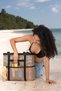 Beige Colored Mesh Beach Bag - Multi-Pocket and Durable Large Sea Bag - 2