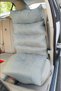 Green Color Breathable Car Seat Back Cushion Lumbar Support Sitting Cushion Orthopedic Cushion - 5