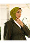 وشاح من نسيج التويل المسطح - أخضر زيتي - 2