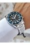 Silver-Blue Color Waterproof Steel Band Men's Wristwatch with Calendar - 3