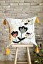 Home Design 4-Piece Combination Punch Embroidered Throw Pillow Cover (panch) - 3
