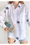 Star Embroidery Wide-Fit Flowy Cotton Shirt - 3