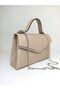 Women's Nude Satin Silver Stone Accessory Evening Bag