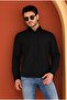 Black Plain Seasonal Regular Men's Shirt