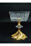 Set of 6 luxury bowls with gold metal feet. - 5