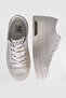 High Sole White Women's Sneakers - Lace-up Shoes - 2