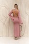 Angela Back Low-Cut Pink Knitwear Dress - 4