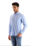 Blue Dacron Sweat-Absorbing Breathable Plain Regular Men's Shirt - 5