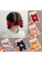 Set of 2 Children's Satin Bow Clips Navy Blue - Ribbon Bow Clip Hair Clip - 2