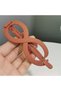 Infinite Shape Women's Spring Hair Clip Orange - Simple and Stylish Clip-On Hair Bun Clip - 2
