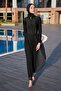 Tie-on Swimsuit Chiffon Skirt Pareo Black Remsa RP003
